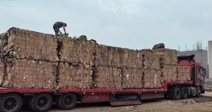 长期出售工厂黄板纸压块，社会黄板纸，花纸箱压块