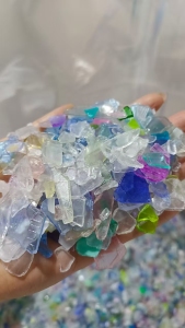 出售花透PC破碎料，现货30吨