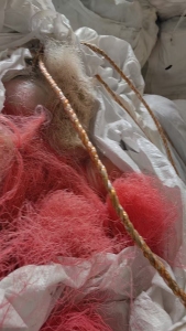 长期出售涤纶废丝，杂色涤纶废丝，涤纶工业丝，现货有9.6米一车，货在江苏苏州