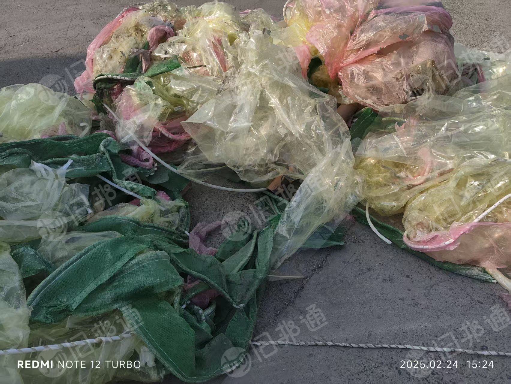 出售风电场下来的废塑料,尼龙黄膜居多,小白管等混打,现货100多吨