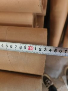 长期出售二手纸管，内径10cm，壁厚1.5cm，长度113cm