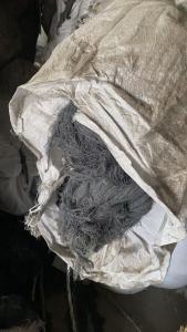 长期出售气流纺下来的黑色,麻灰色涤棉布边纱,现货十吨左右