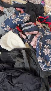 出售旧衣服黑料，里面有擦机布，现货9.6米一车