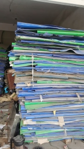 长期出售pe钢卷皮废料，漂沉混一起，月供10多吨