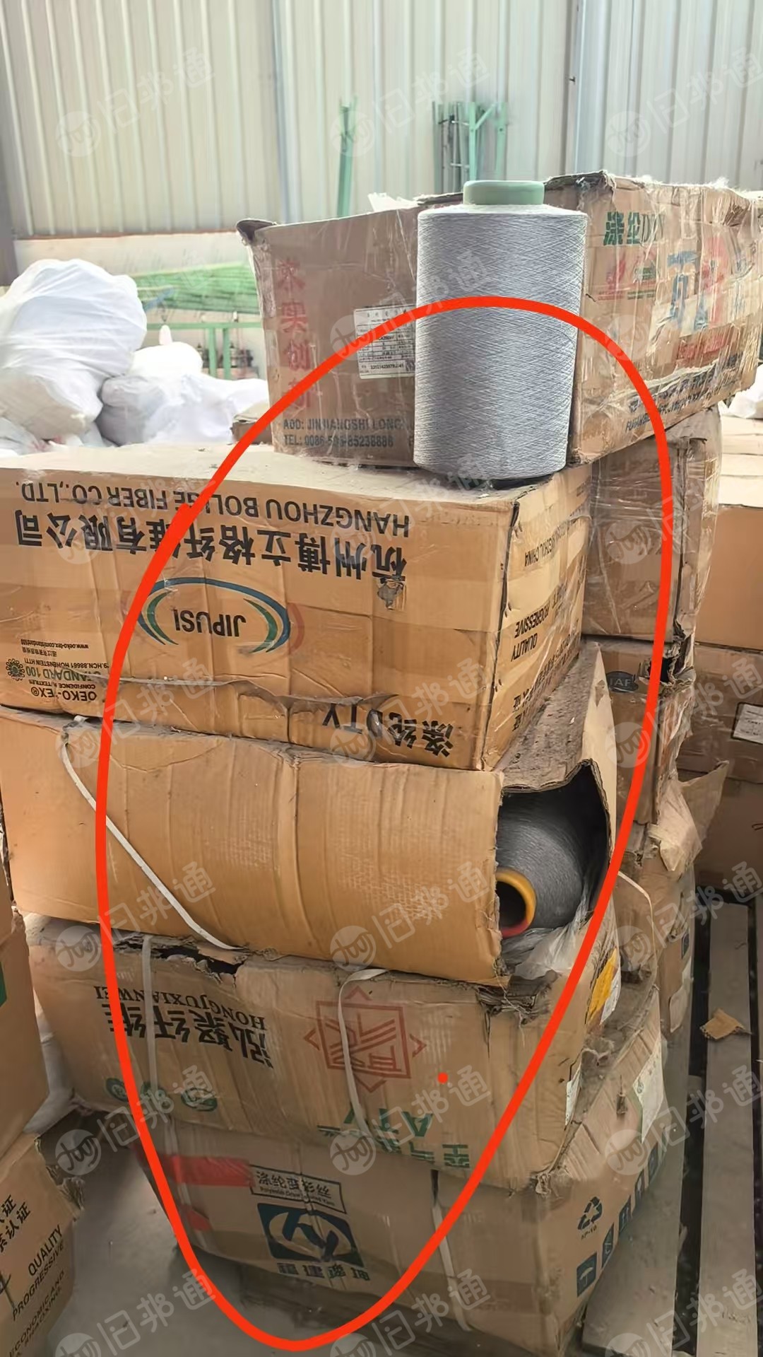 出售涤纶纱线，涤纶缝纫线，染色纱线，现货4吨左右