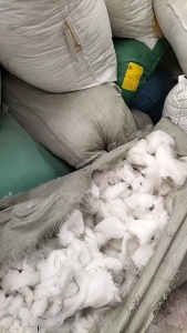 长期大量回收服装厂下来的丝棉线头棉，开花后做填充用，厂在江苏常州
