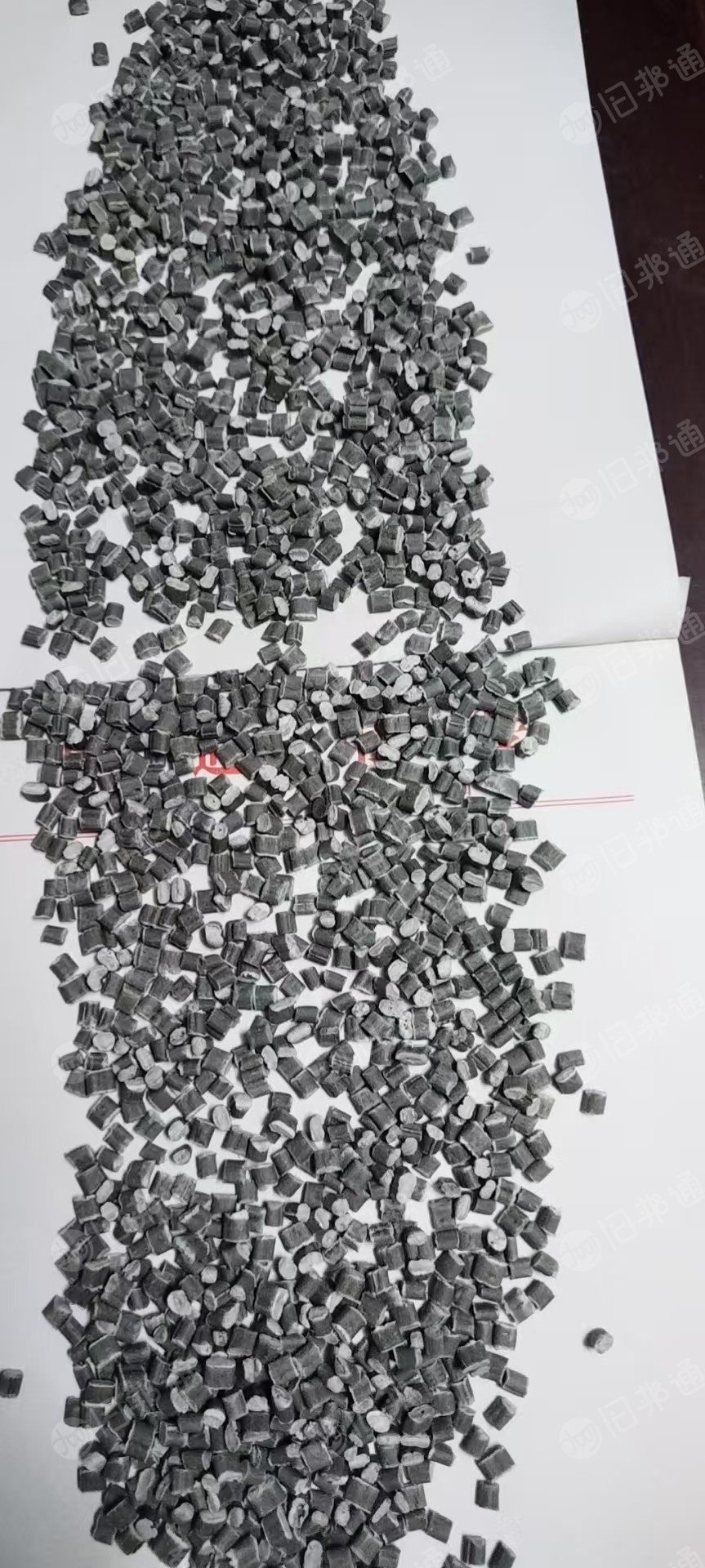 出售纸厂PP膜出来的颗粒，纸厂颗粒，过40目，现货两百多吨