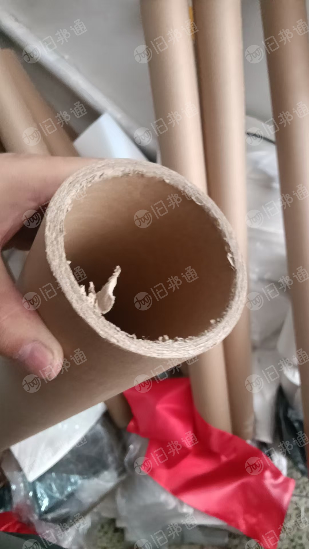 出售卷布下来的二手纸管，内径7.6cm，厚度0.6cm，长度1.6/1.7米