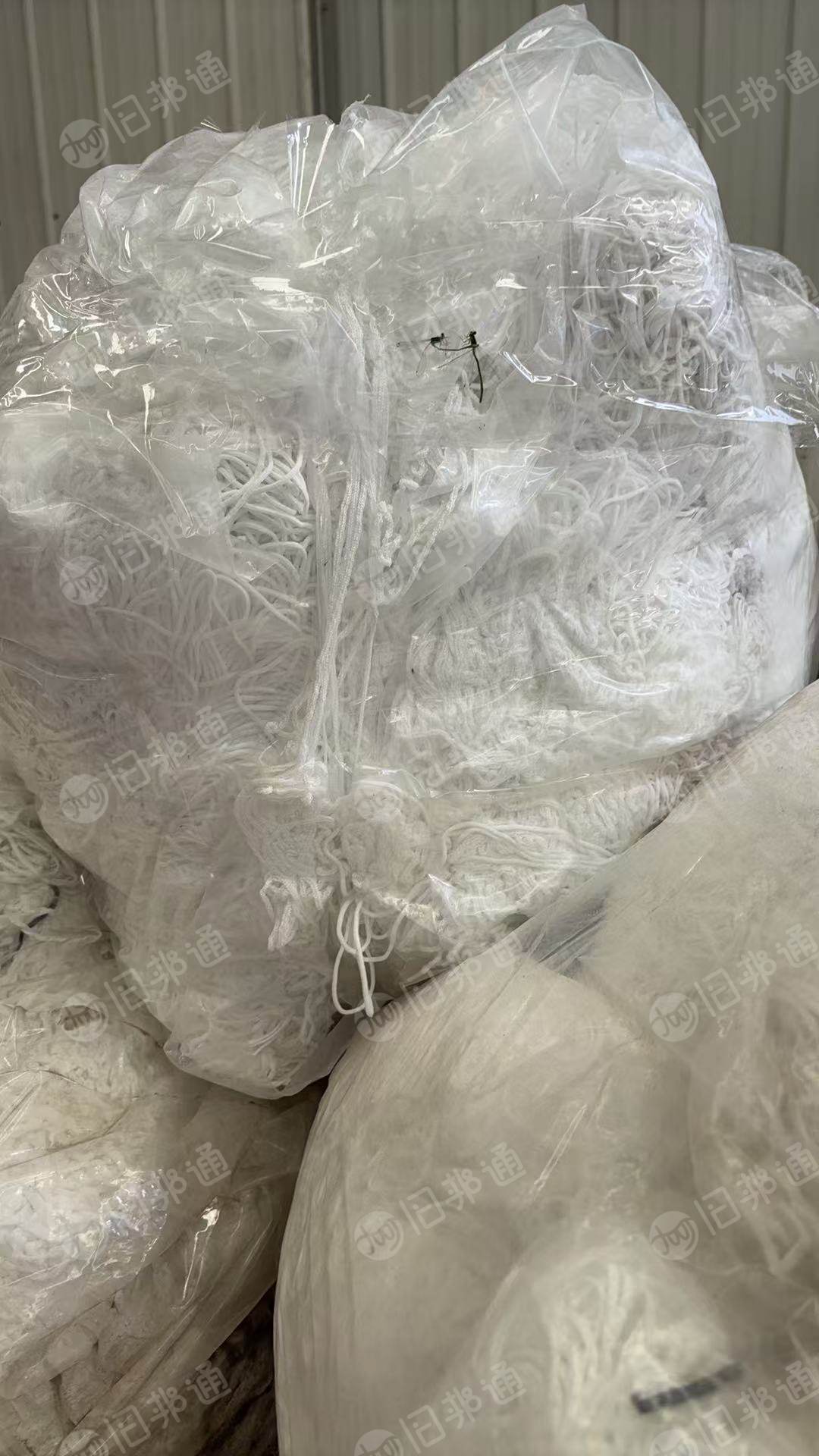 长期出售口罩绳子下脚料，涤氨废丝，涤氨丝，月供10吨左右