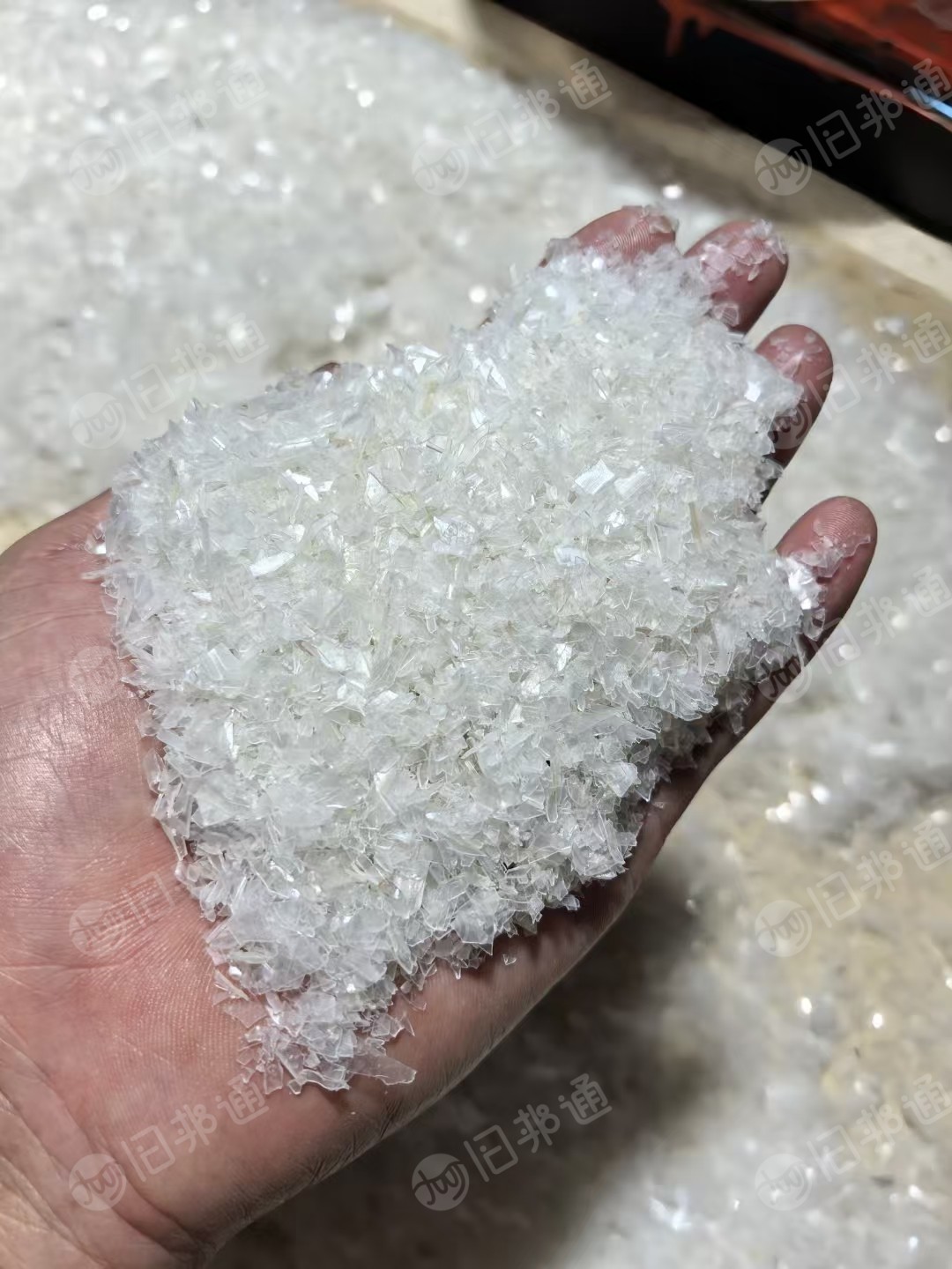 出售透明丙破碎料，蓝丙破碎料，直接上机注塑