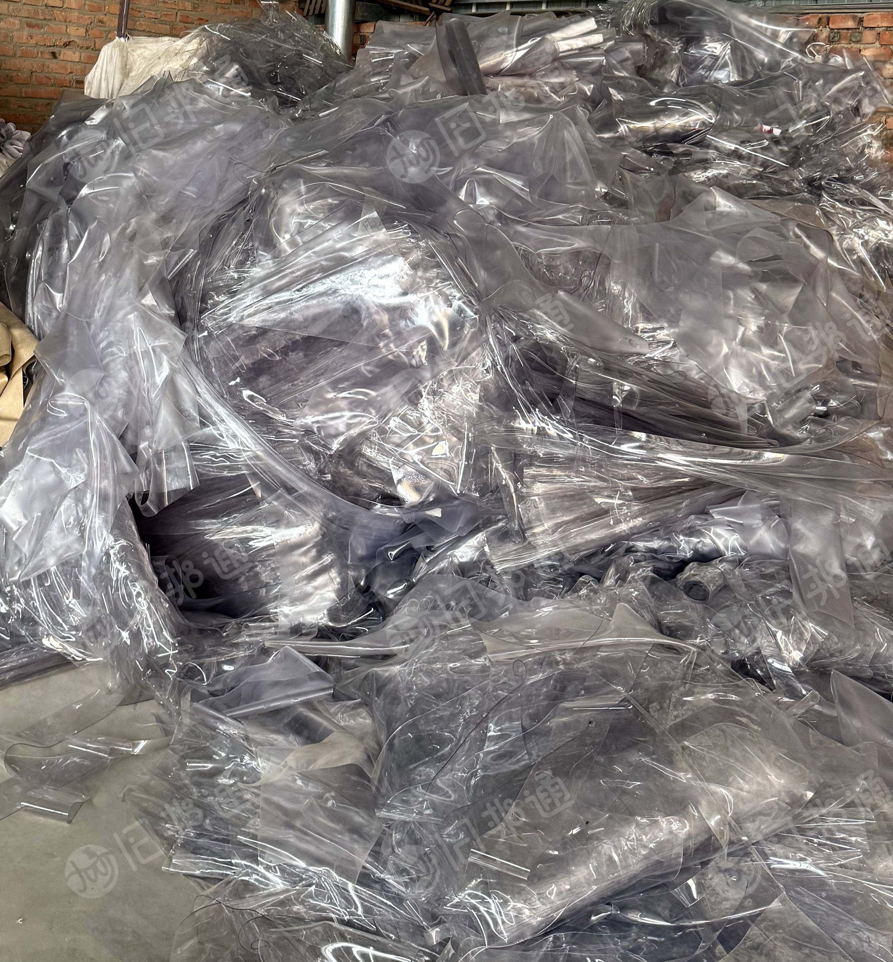 出售pvc透明水晶板门帘毛料粉碎料