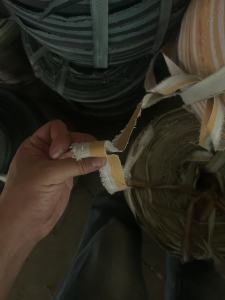 长期出售涤棉布条，带浆，现货10吨，厂在河南平顶山