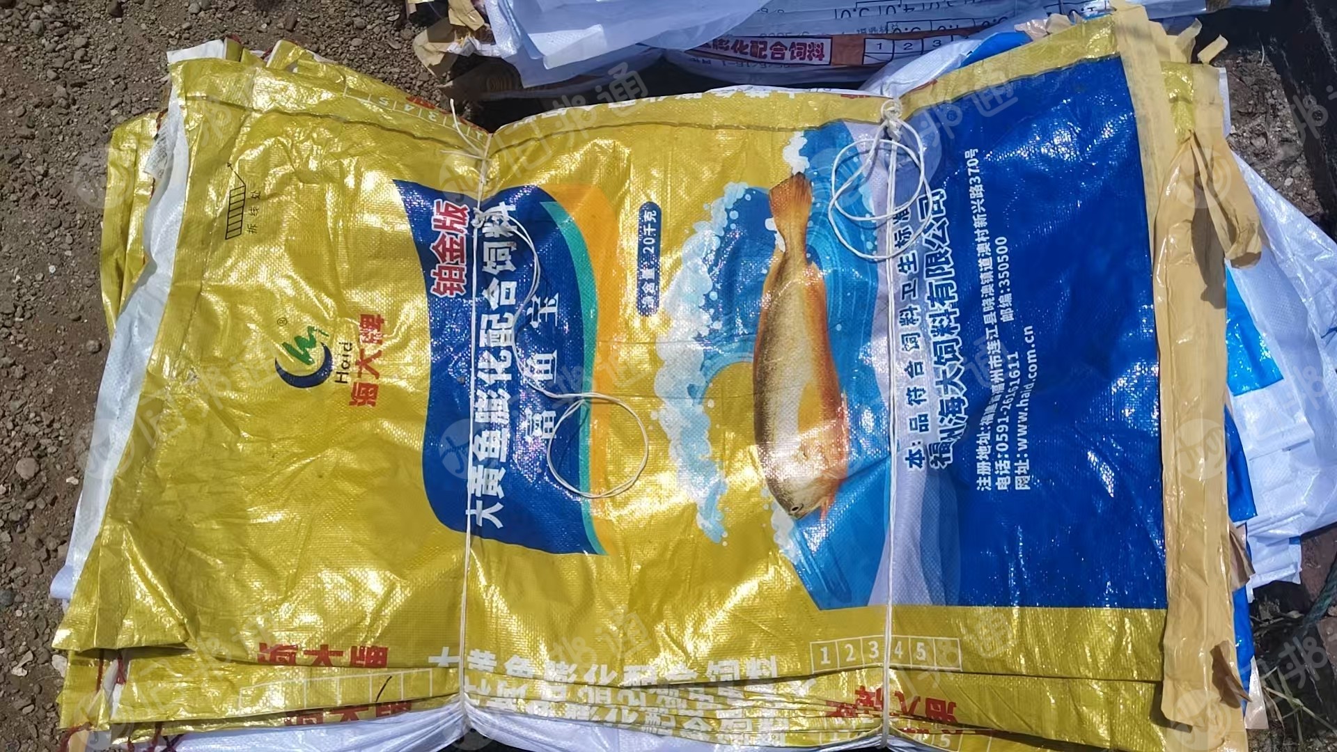 出售二手饲料袋，装给海鲜吃的饲料