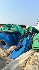 长期出售PE钢卷包装皮废料，漂沉都有