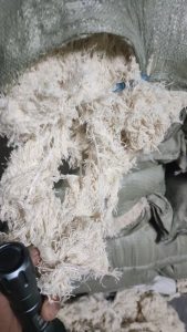 长期出售气流纺下来的涤棉回丝,涤棉布边,棉含量70以上,现货七八吨