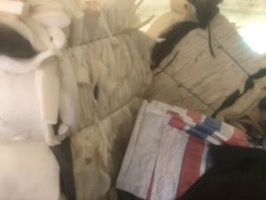 长期出售无皮纯肉的海绵边角料，海绵料，月供9.6米两车