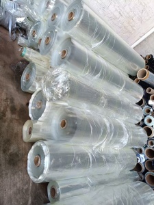 出售PET滑膜，透明PET卷筒膜，单滑，出扫把丝厂多，月供20吨