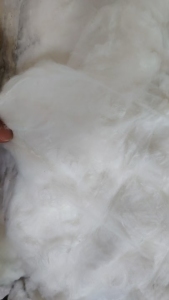 出售一批运输下来的无纺布原料,复合纤维PE/PET,外面被烟熏,里面被水浇了