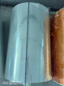 出售透明PET卷筒膜，厚度1.2和1.8，原膜和滑膜，现货4吨