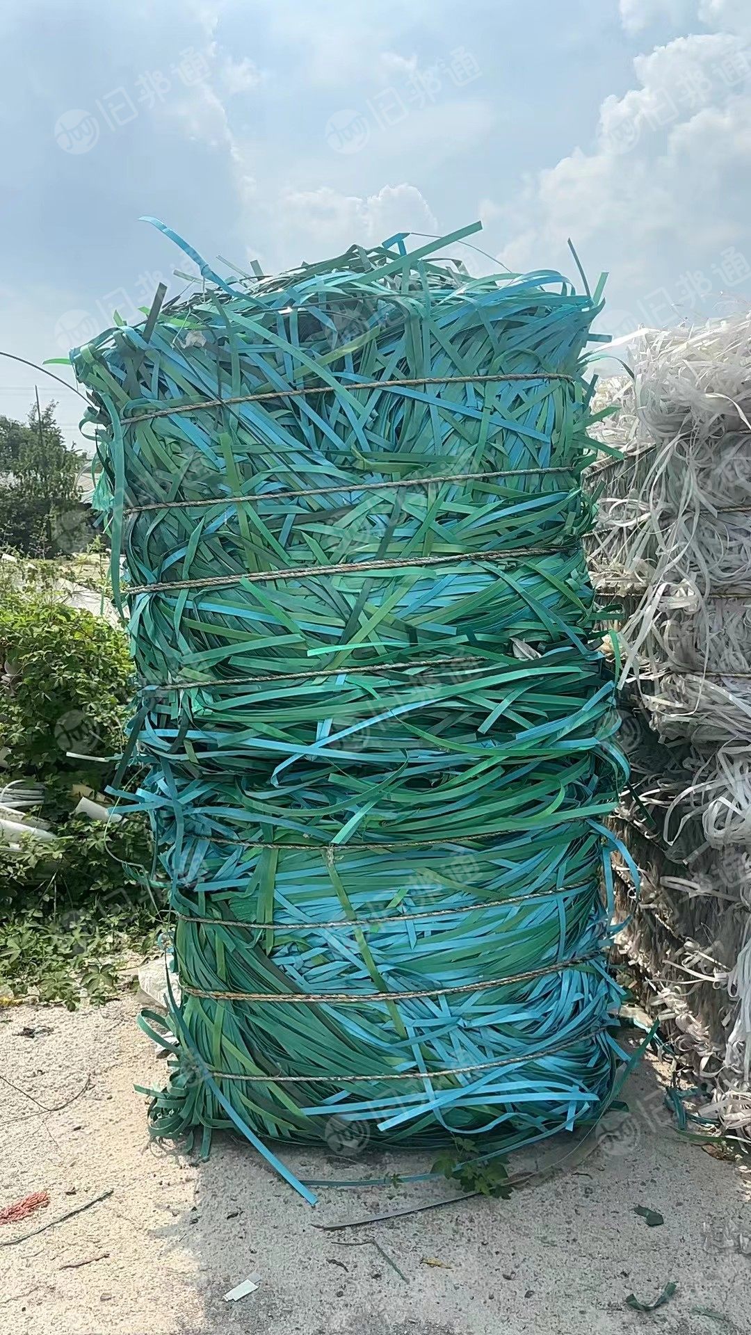 长期出售化纤厂，棉花厂下来的pet打包带，厂货，黑色绿色有分开压包