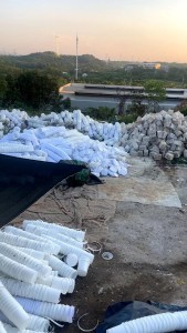 长期出售pp麦芽桶破碎料，水洗甩干，上机料