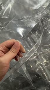 厂家处理裁剪下来的透明PVC门帘边料