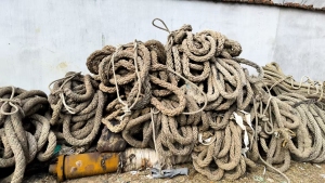 长期出售丙纶缆绳，废旧的，现货有1吨多
