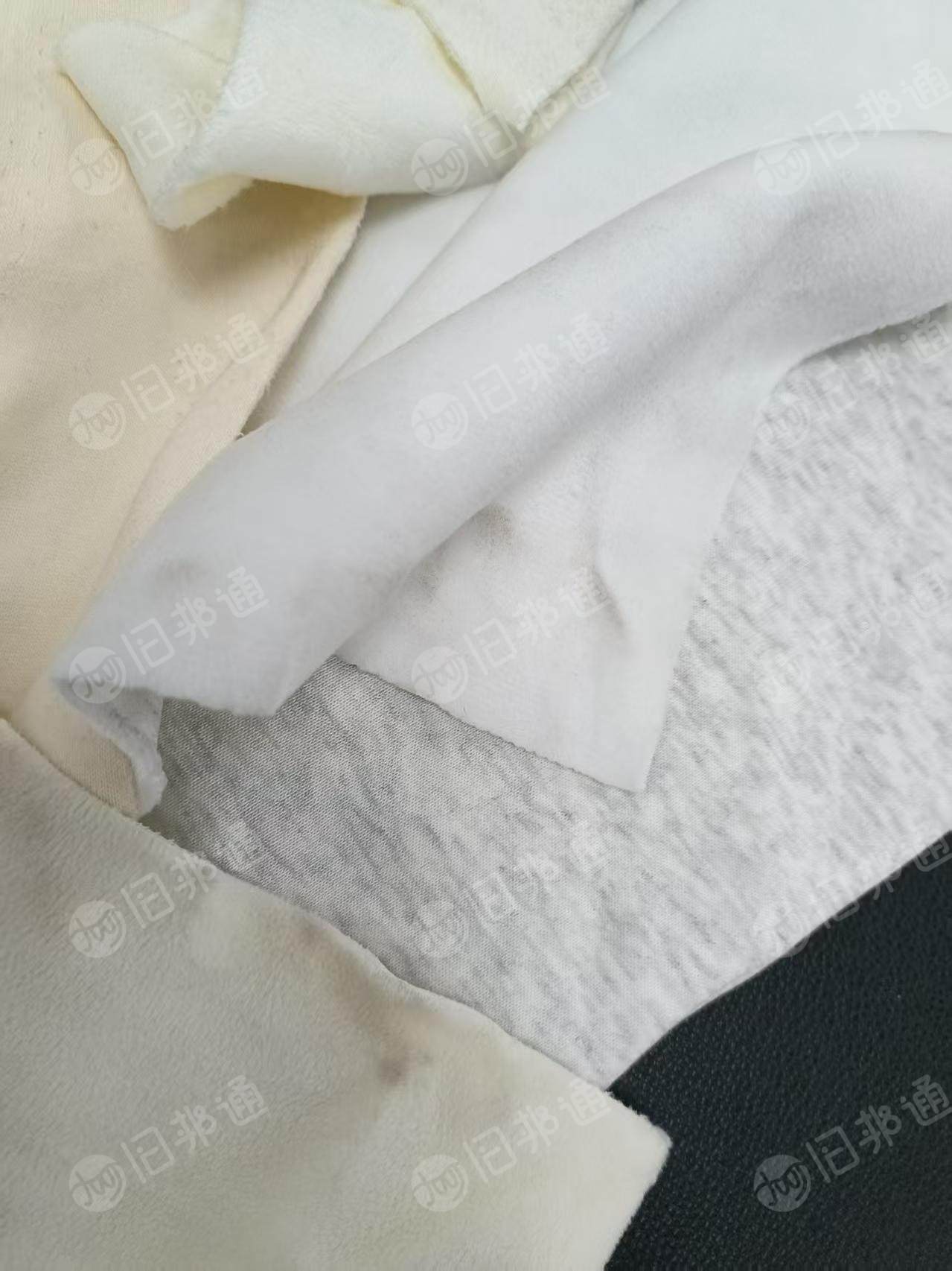 长期出售复合毛布,涤棉废布,浅色白色的,服装厂下来的,现货有二三十吨,在广东惠州