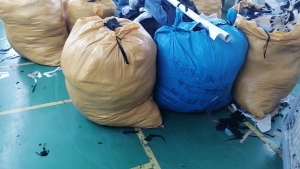 服装厂长期免费送边角料，一个月10吨左右，可做黑料，在广东佛山