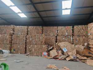 长期出售纯黄板纸压块，花纸箱压块