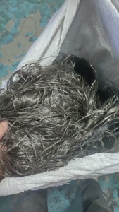 长期出售杂色的丙纶丝，丙纶废丝