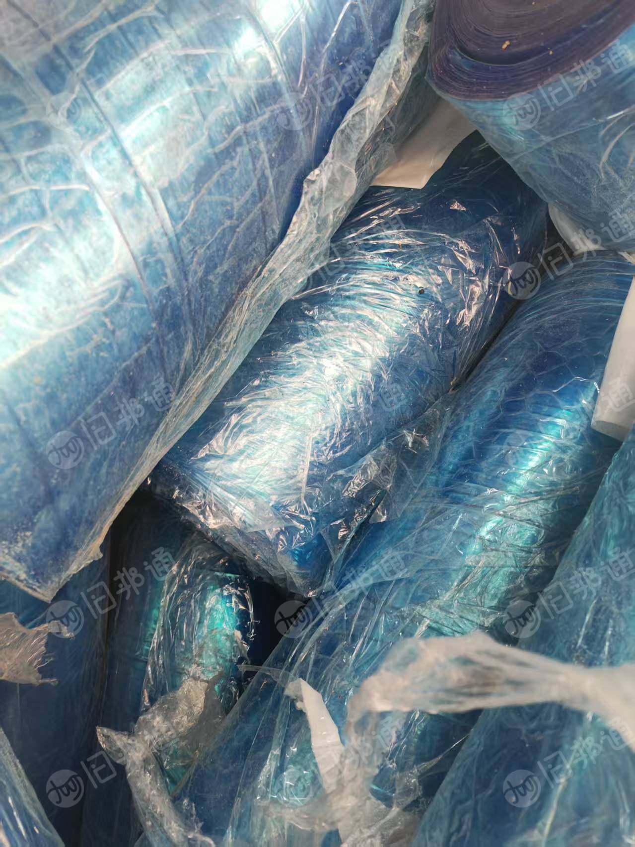 出售蓝色轻胶PP膜废料,现货7吨