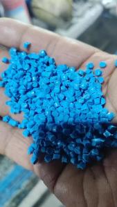 出售高压蓝色胶条颗粒，过120目网，可吹膜，流延膜