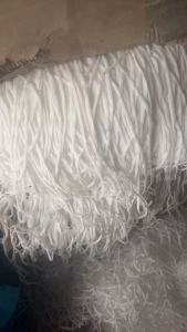 长期出售口罩厂下来的耳绳，涤锦复合材质的，可以开花用，现货20多吨，货在湖北仙桃