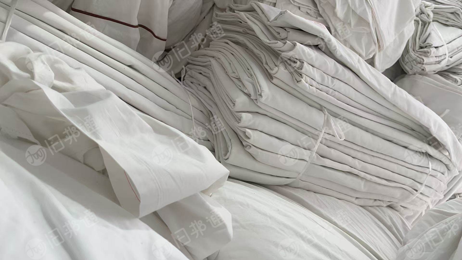 长期出售酒店布草酒店床单,纯棉的,现货十四五吨,货在贵州贵阳