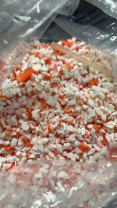 大量出售PP牙刷柄水口破碎料，含少量TPE