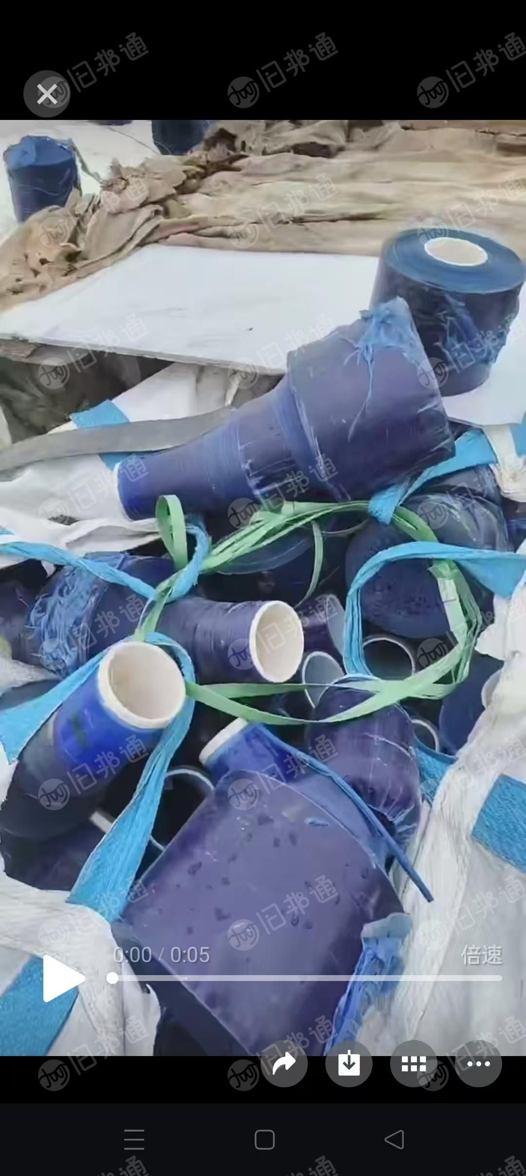 出售PVC蓝膜废料，带胶，现货六七吨