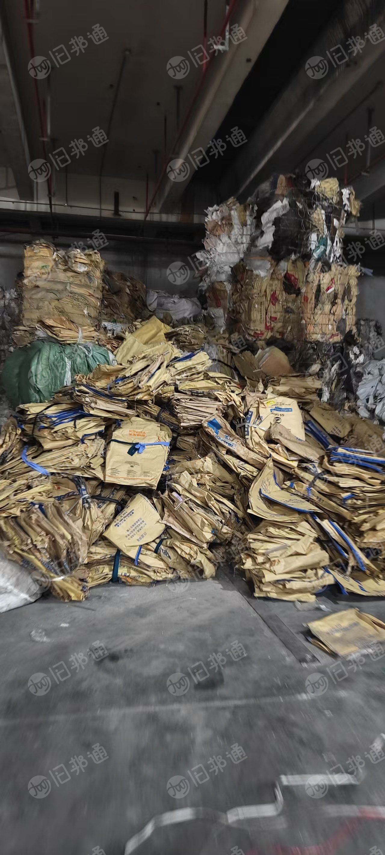 长期出售废牛皮纸塑袋，大部分白底，5%左右灰底