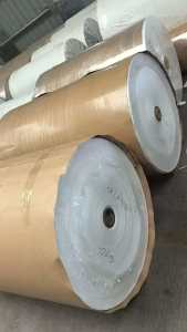 出售库存的卷筒双面铜版硅纸，克重180/200克