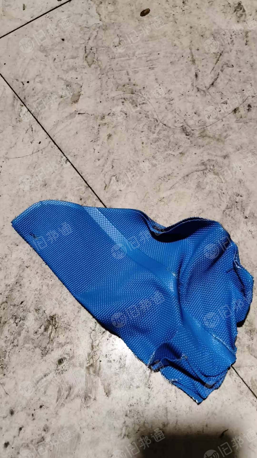 出售软质PVC童车布（白色丝是PET，蓝色是pvc料），吹毛用的