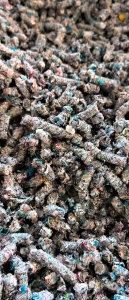 出售pp商标纸毛毛虫颗粒， 月供200吨