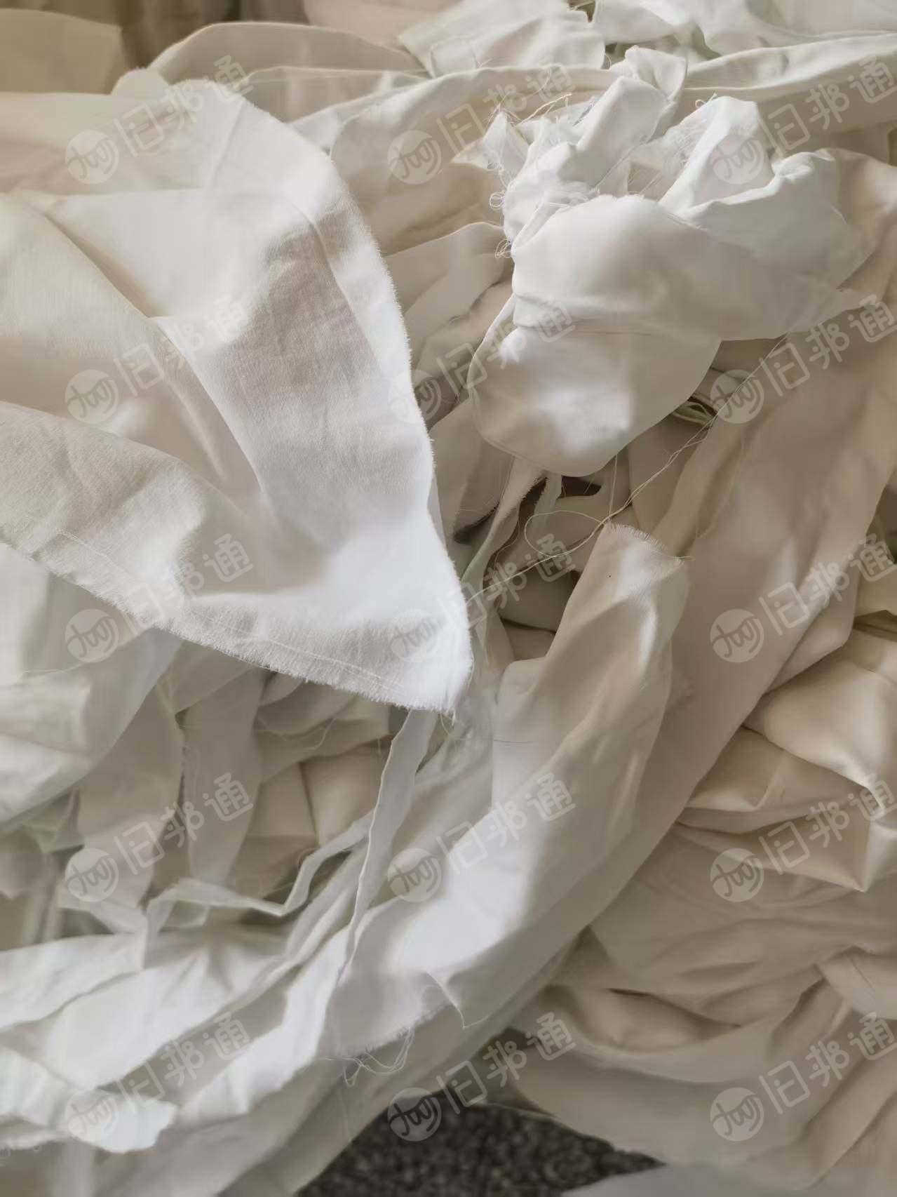 长期出售酒店床单撕下来的纯棉废布，纯棉边角料，现货有四五吨