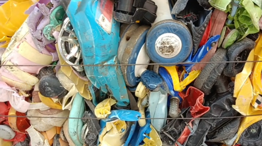 大量求购纯童车压块，带铁的