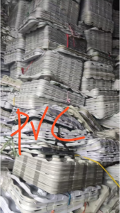 长期出售灰色乳白pvc吸塑盒破碎料，现货30多吨