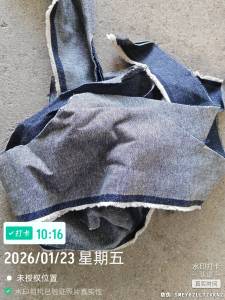 长期大量回收牛仔纯棉95棉牛仔布，开花料，每个月需要1200吨