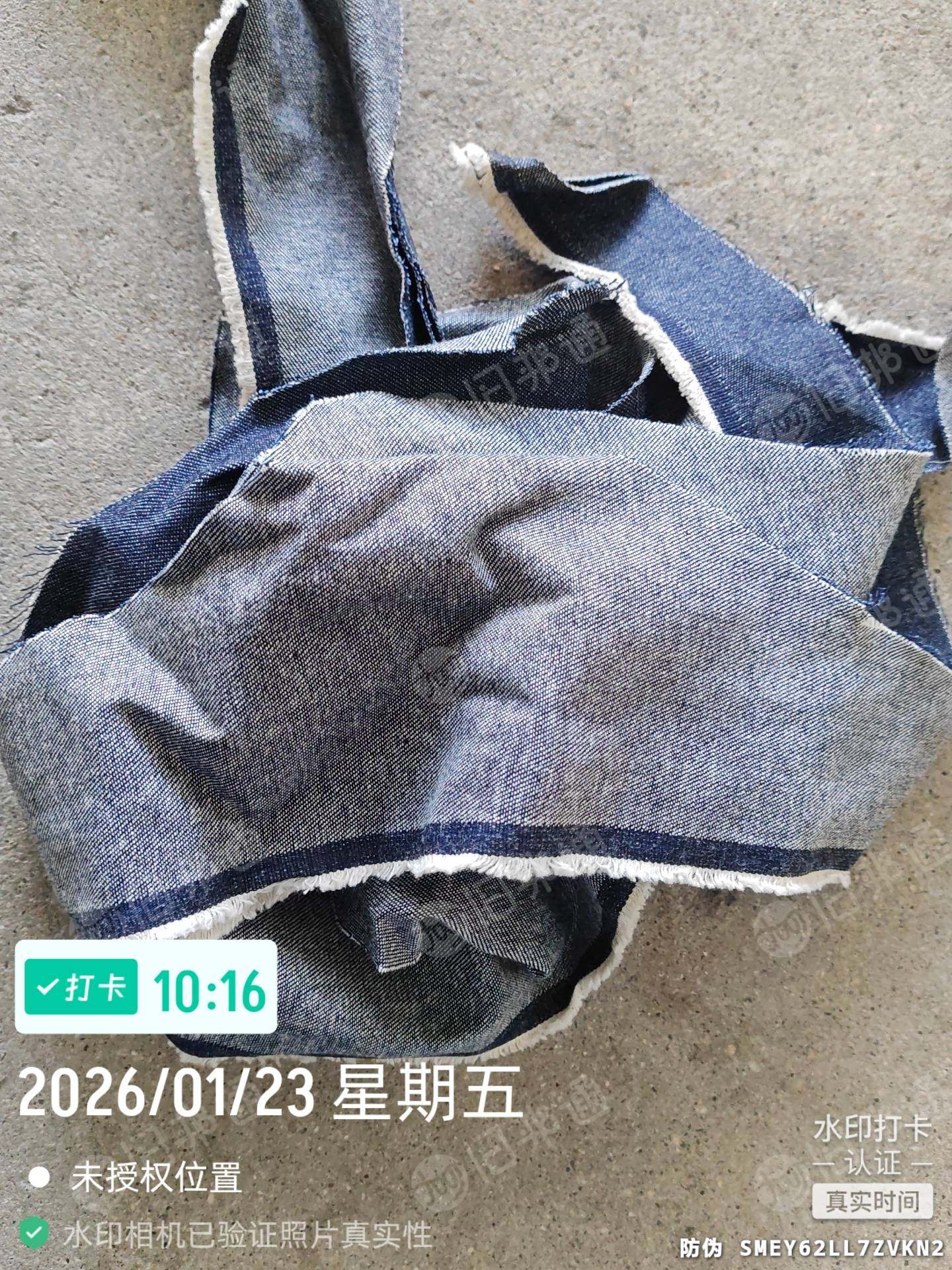 长期大量回收牛仔纯棉95棉牛仔布，开花料，每个月需要1200吨