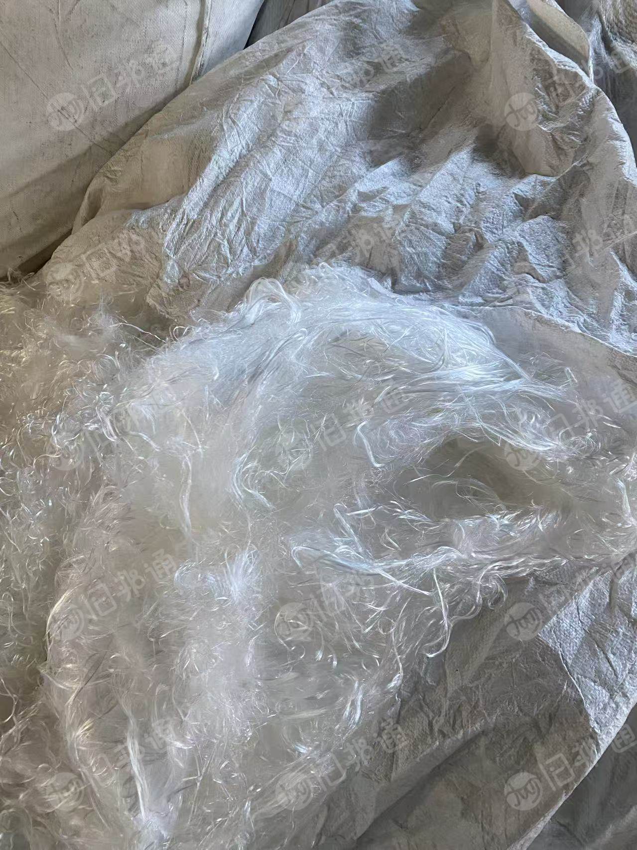 长期出售超高分子聚乙烯废丝，PE废丝，白色，现货有十几吨，货在山东烟台