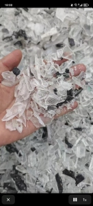 出售带胶涂层透明pc新灯壳破碎料，现货10多吨