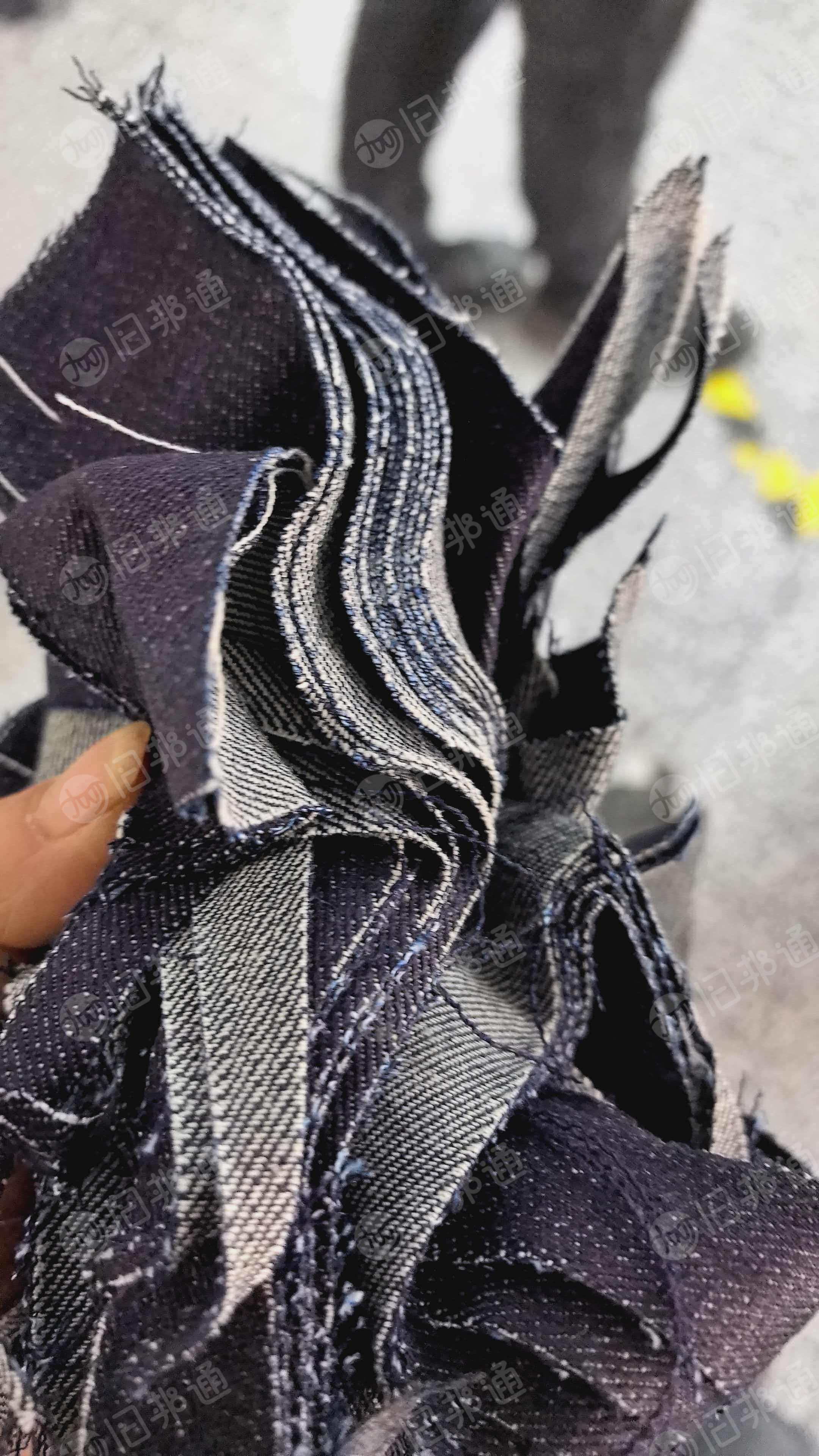 长期出售服装厂涤棉牛仔边角料,牛仔废布,含棉量40~50左右,月供40吨左右,货在四川达州