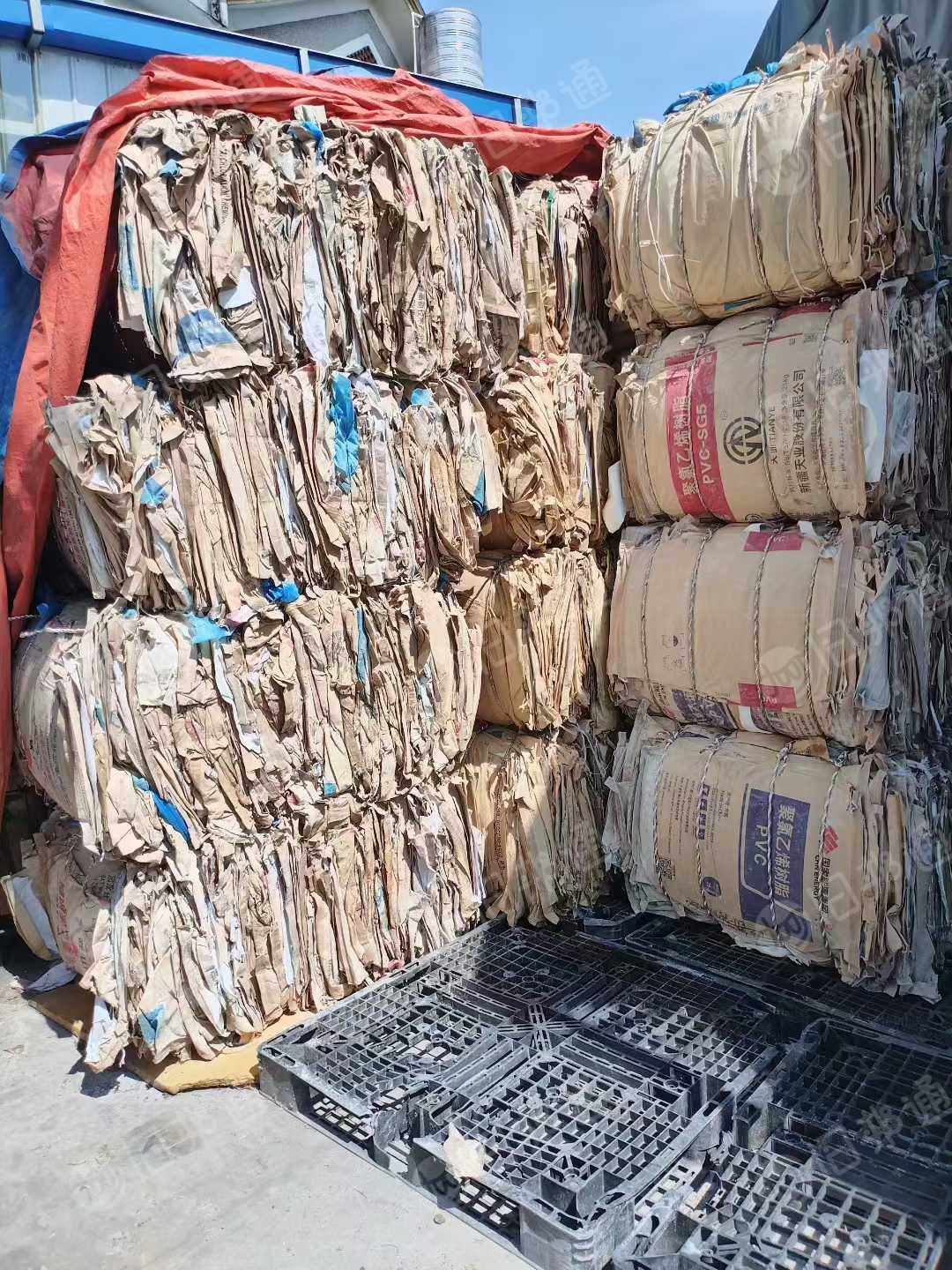 长期出售废牛皮纸塑袋,二手纸塑袋